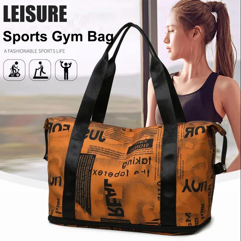 

Men Women's Sports Handbag Fashion Gym Bags Waterproof Fitness Swimming Training Travel Yoga Duffle Dry Wet Separation Bags