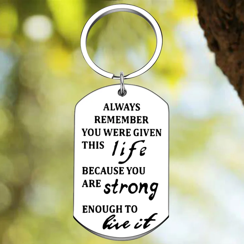 Новые вдохновляющие подарки на день рождения, брелок с подвеской для сына и дочери, брелки с подвеской, всегда помните, что вам дали жизнь