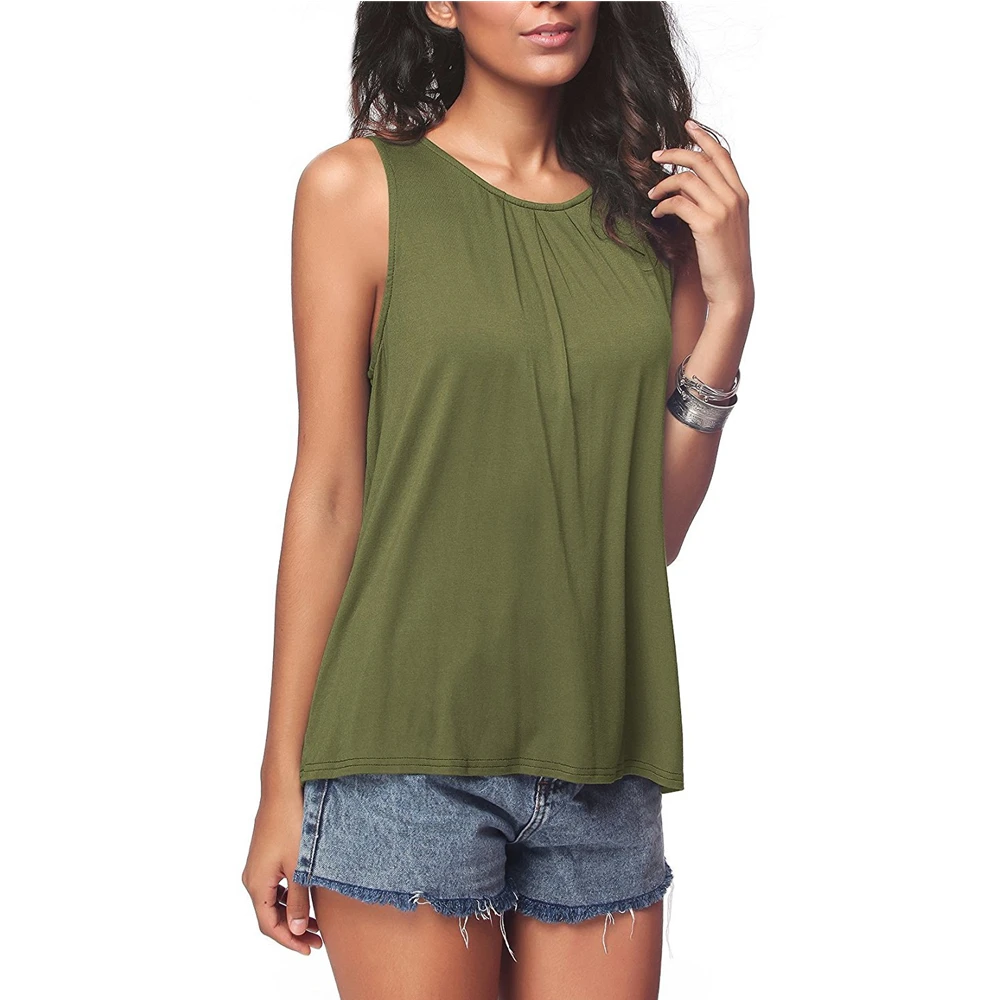 

2022 Summer Tops Tees Womens Round Neck Solid Color T Shirt 9252