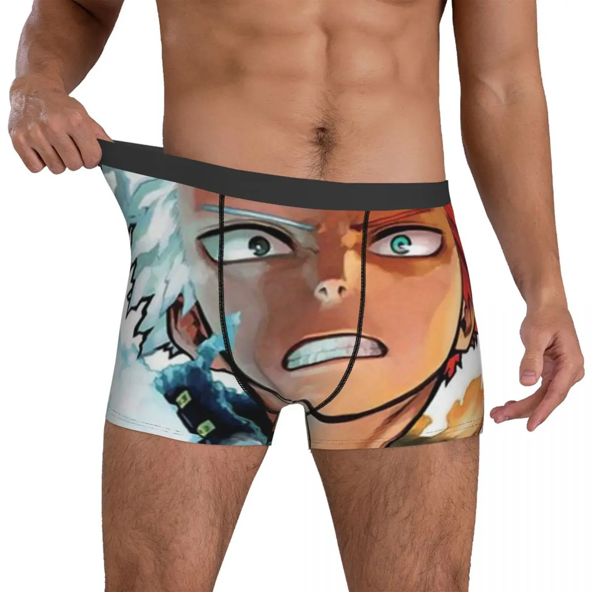 

My Hero Academia Underwear Shoto Todoroki Manga Design Boxershorts Hot Male Underpants Funny Boxer Brief Gift Idea