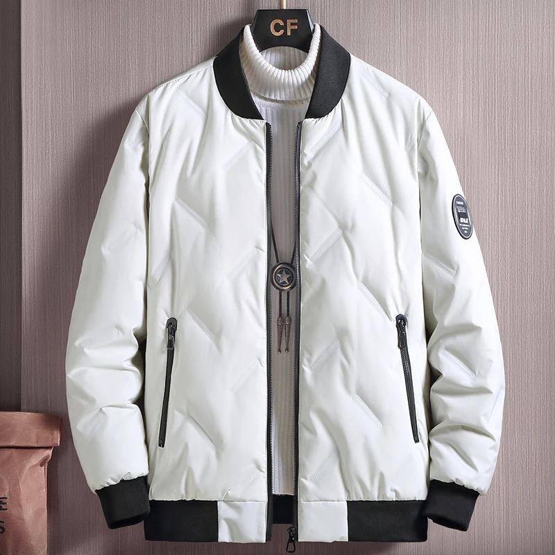 White duck down New style hooded down jacket in autumn and winter Men's short youth warm casual coat