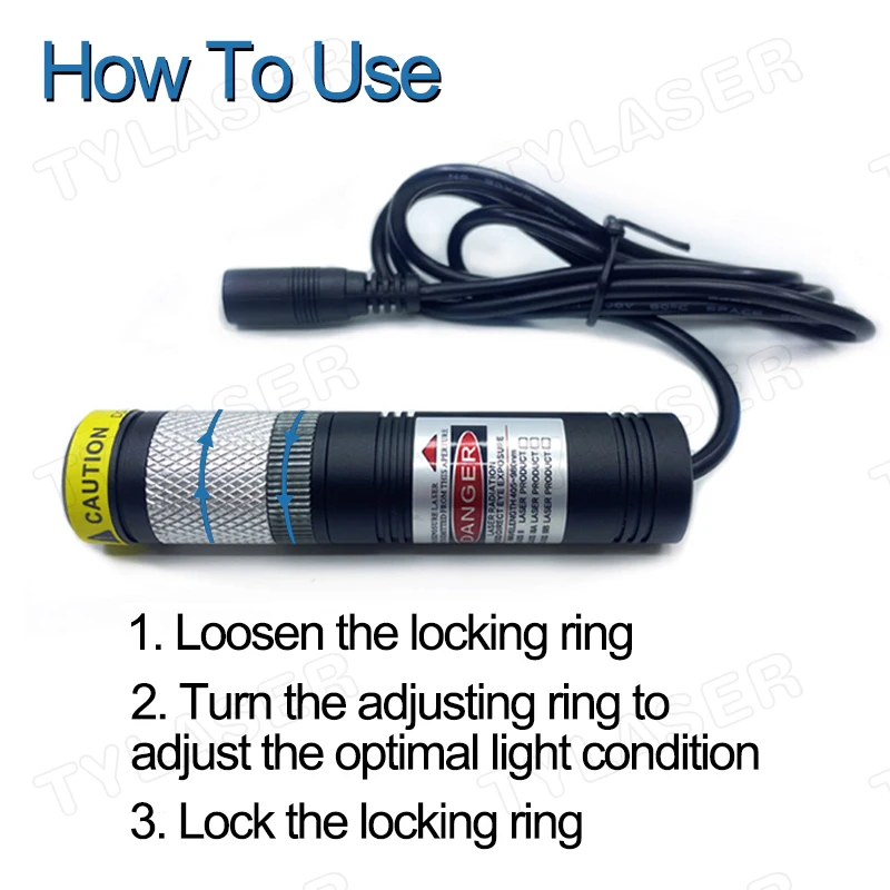 Водонепроницаемая стеклянная точка D20X90 мм регулируемый фокус 850 нм прямой