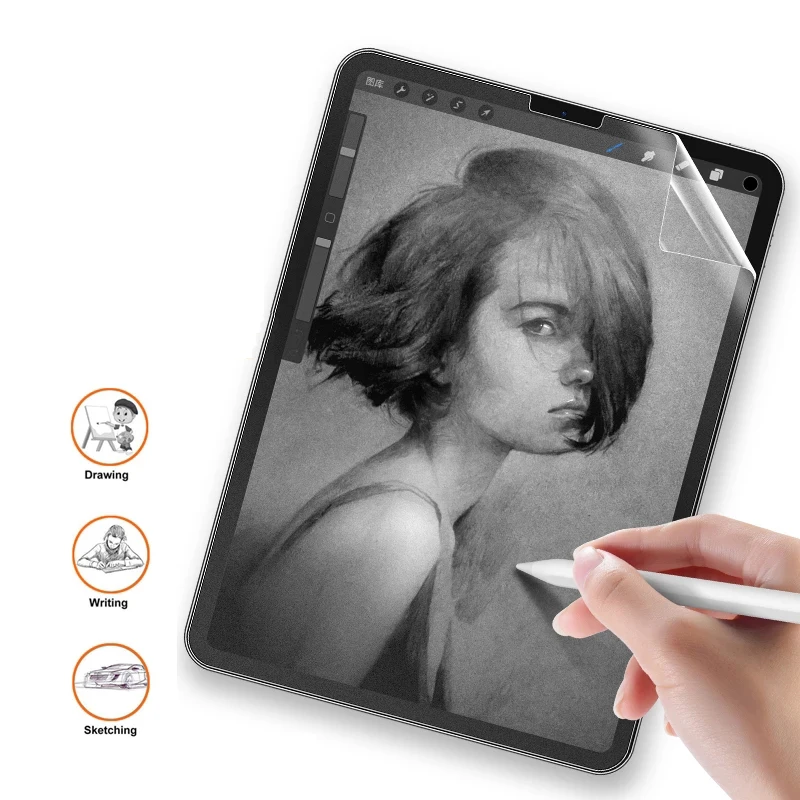 

Защитная пленка для экрана в виде бумаги, матовая ПЭТ-пленка для iPad Pro 12,9 2022 A2436 для iPad Pro12.9 2021 2020 2018 2017 2015