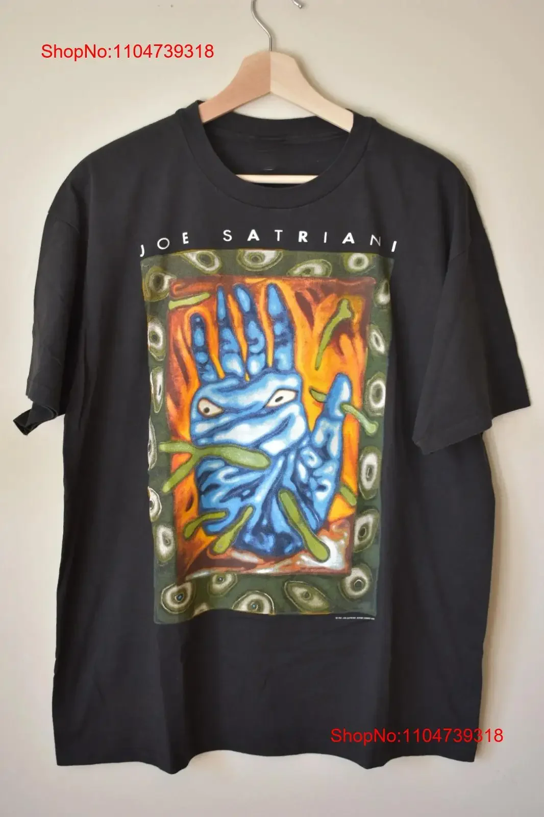 Фото Футболка Live in San Francisco Joe Satriani, черная, S 4XL, винтажный стираный топ для повседневной носки, модная, стильная, растянутая, слегка №1