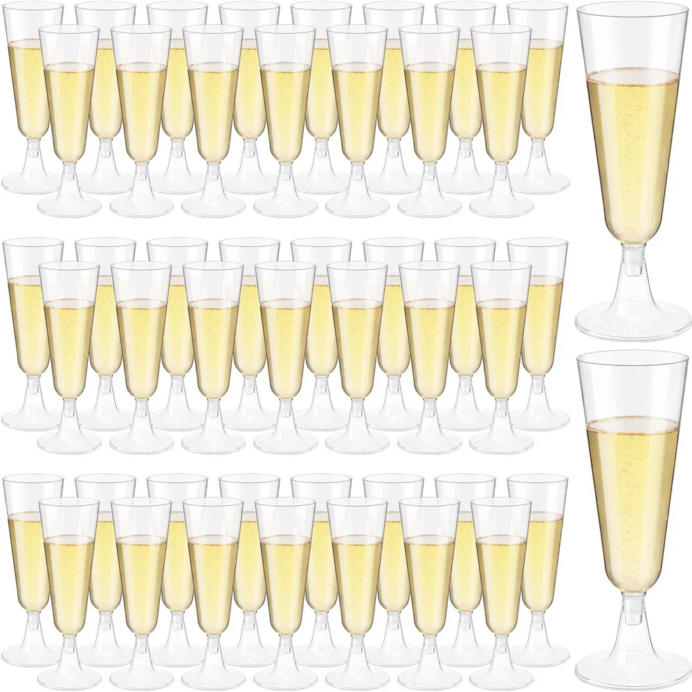 

Wine 30pcs Glasses Champagne Champagne Wedding Cups Plastic Party Flutes Toasting Disposable Flutes Cocktail Champagne Glasses