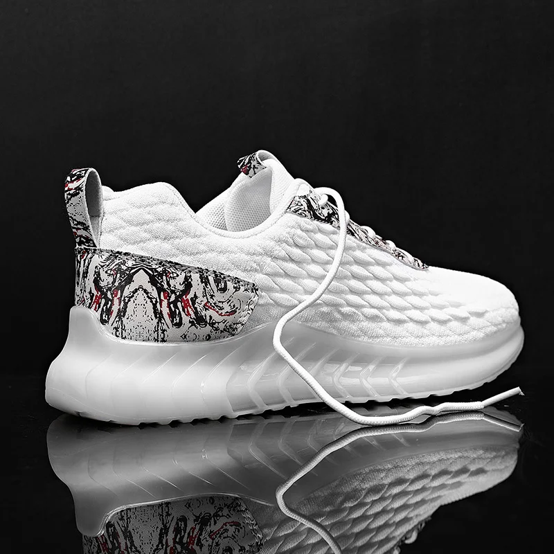 

Men Sneakers Fashion Fish Scale Blade Casual Sneakersz Platform Breathable Trainer Male Sports Shoes Plus Size