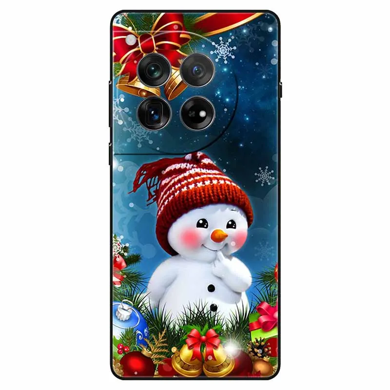 Рождественские чехлы для телефонов OnePlus 12 защитный чехол-бампер силиконовый