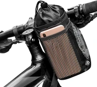 bottle holder bag for kid adult insulated bicycle coffee cup holders with phone storage black handlebar drinkbeverage contain