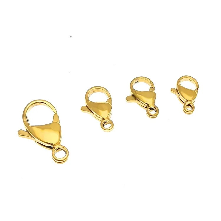 

20Pcs/lot Gold Lobster Clasp Stainless Steel Claw Clasps for Bracelet Necklace Chain Connect Diy Jewelry Making Findings