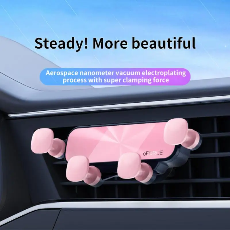 

In Car Gps Support Bracket Smartphone Phone Stand Universal Aluminum Air Vent Clip Mount Smartphone Fixed Holder 4 Points