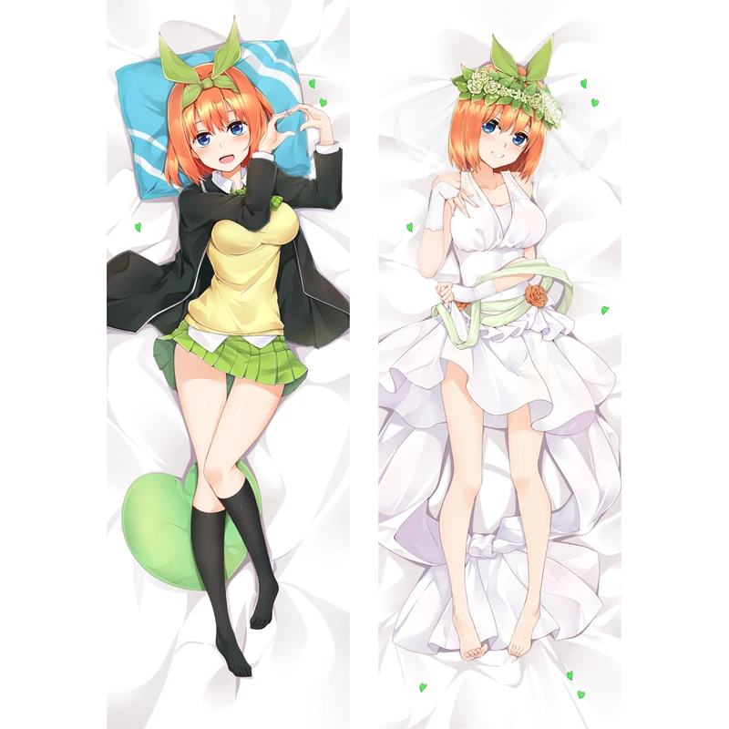 New design The Quintessential Quintuplets Nakano Yotsuba Sexy Body Pillow Cover Case Pillowcases Cushion with Hidden Zipper