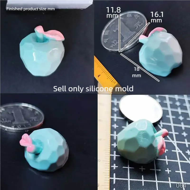DIY ручная работа трехмерная форма для яблок эпоксидной смолы миниатюрная еды
