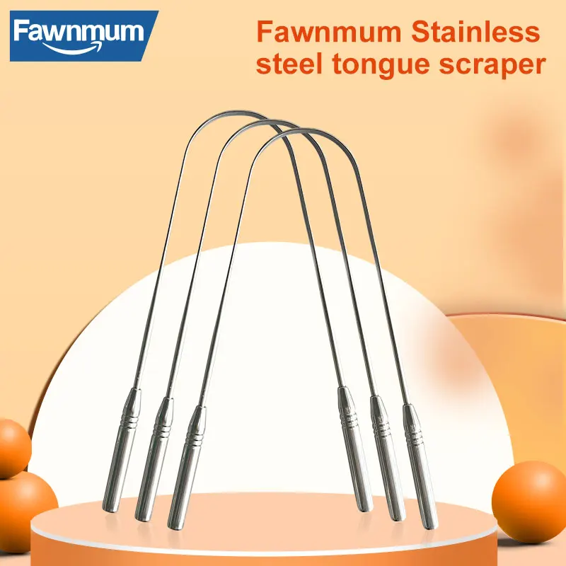 

Скребок для языка Fawnmum из нержавеющей стали, 2 шт.