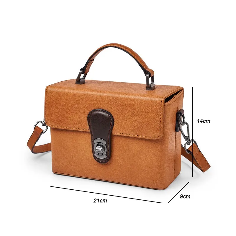 Женская Винтажная сумочка из натуральной кожи Johnature портативная маленькая сумка