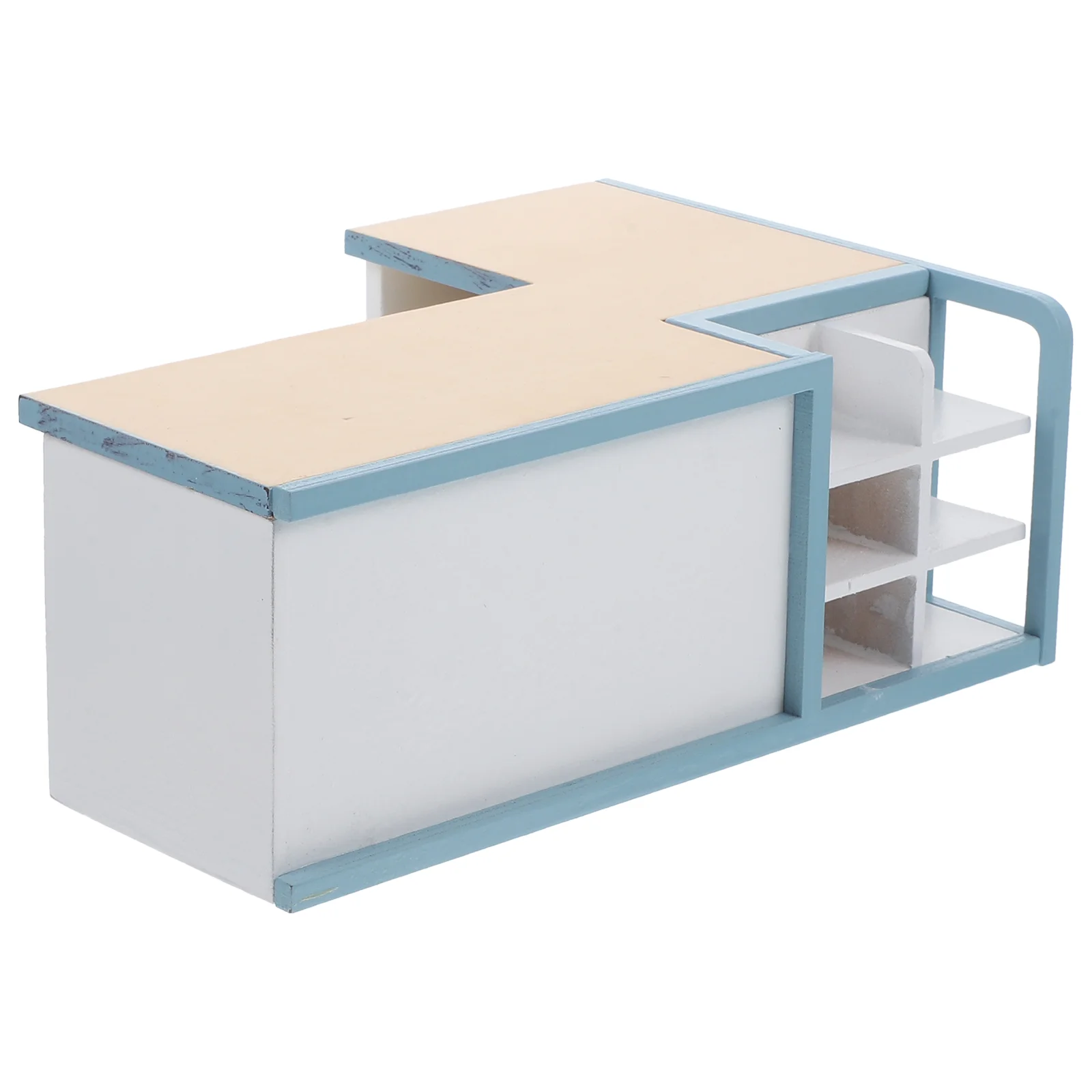 

Mini Wooden Supermarket Miniatures Crafts House Checkstand Furniture Checkstanddecor Kitchen
