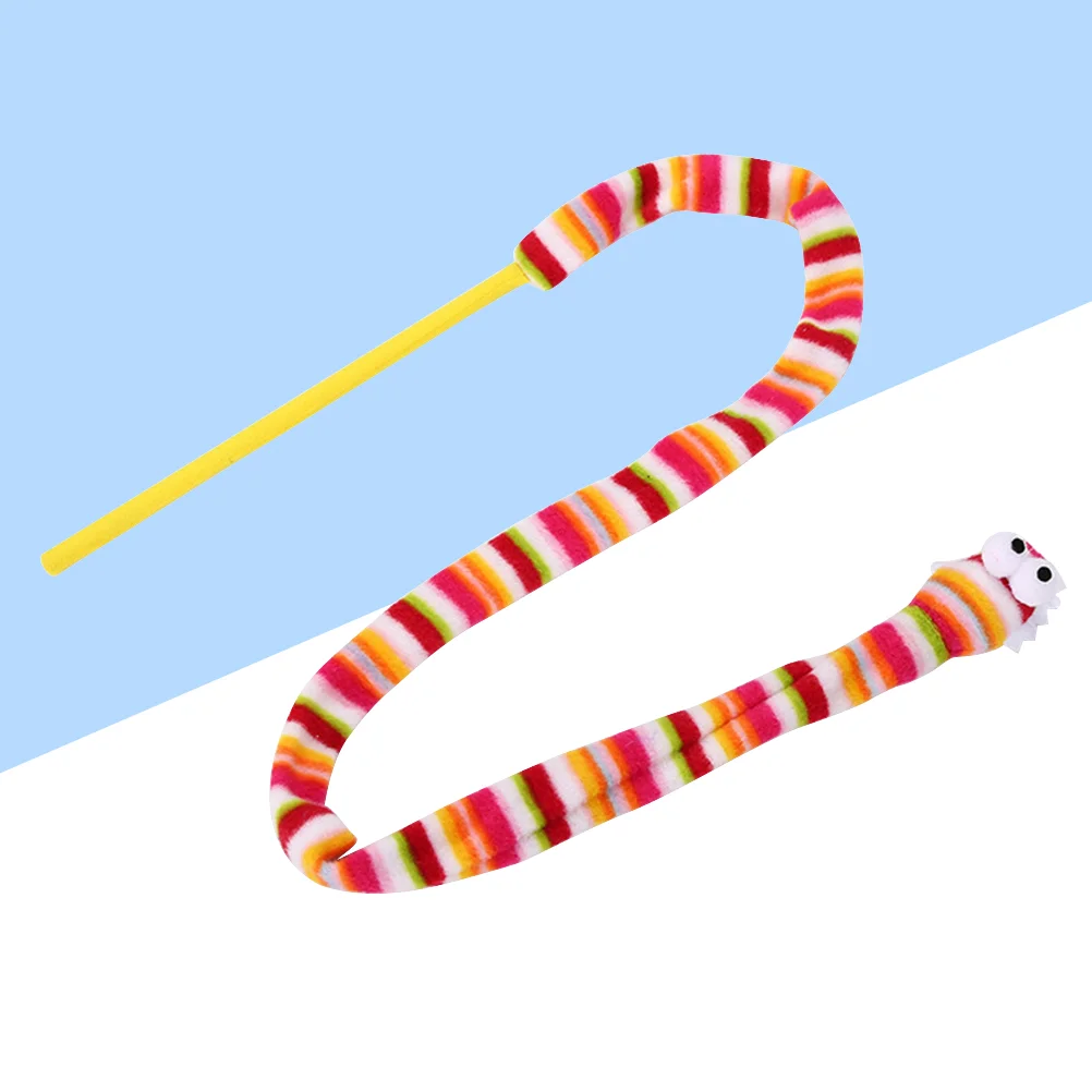 

Cat Toys Interactive Teaser Wand Rainbow Snake Design for Cats Kitty