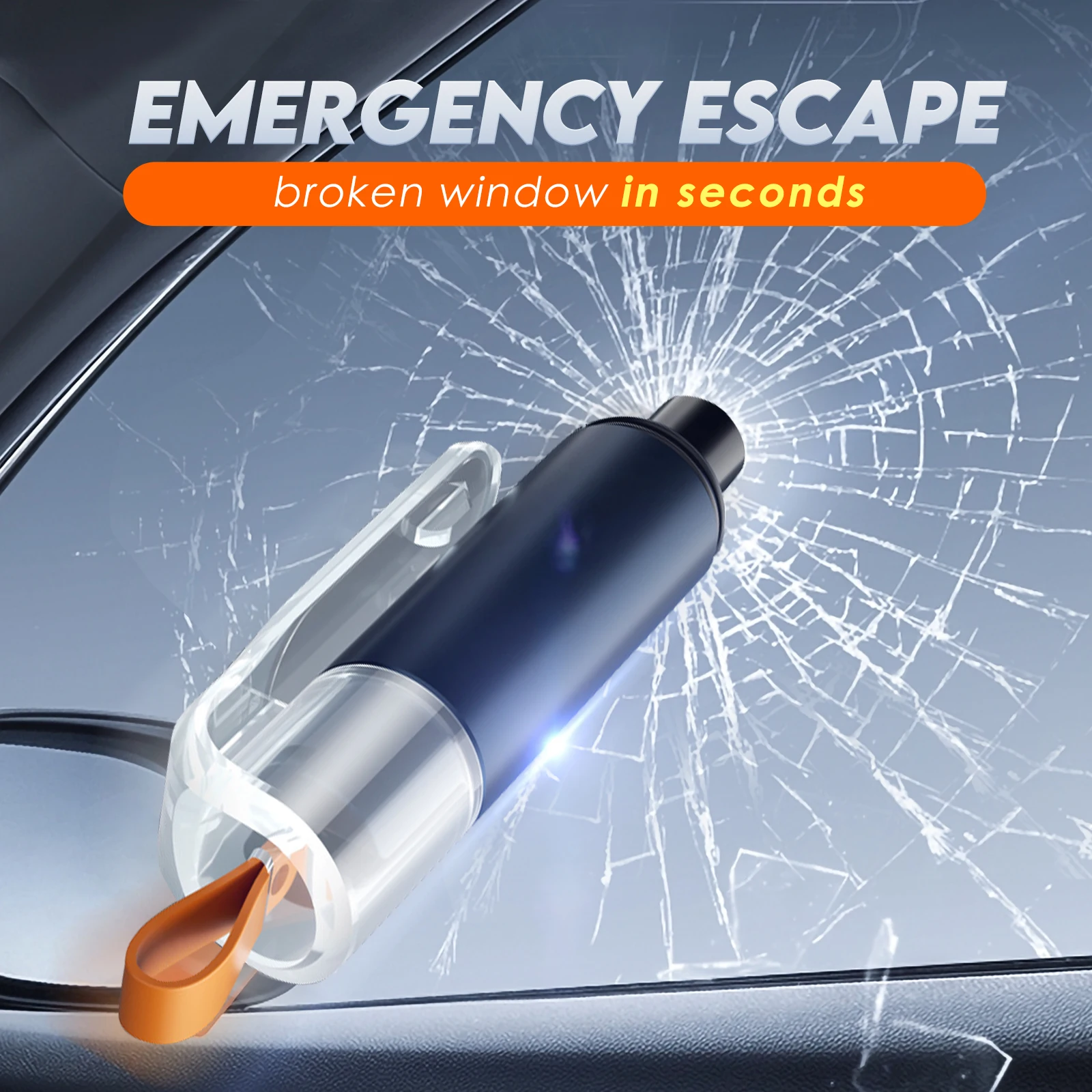 Escape Hammer Window Breaker Seat Belt Cutter Hammer Emergency Car Safety Hammer Outdoor Life Saving Tool Car Emergency Rescue