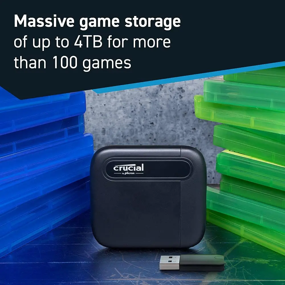 SSD-накопитель Crucial X6 портативный 500 Гб 1 ТБ до 800 Мб/с