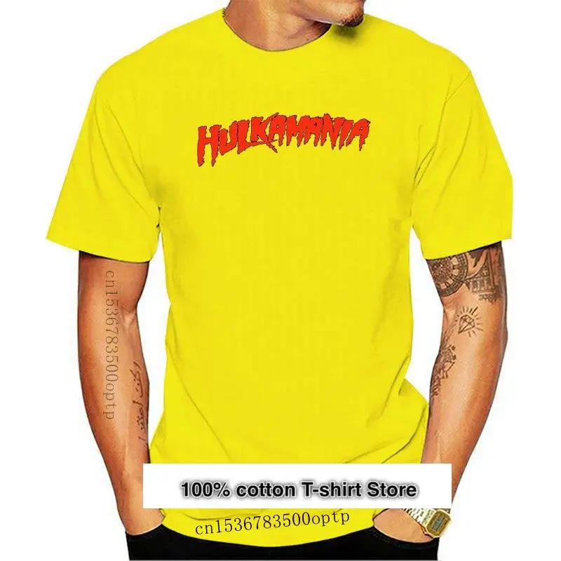 

New MenYellow T Shirt Hulkamania Young Boy 80S Hip Hop Men Tees Shirts Male Short Sleeve Cheap Brand Apparel Merch