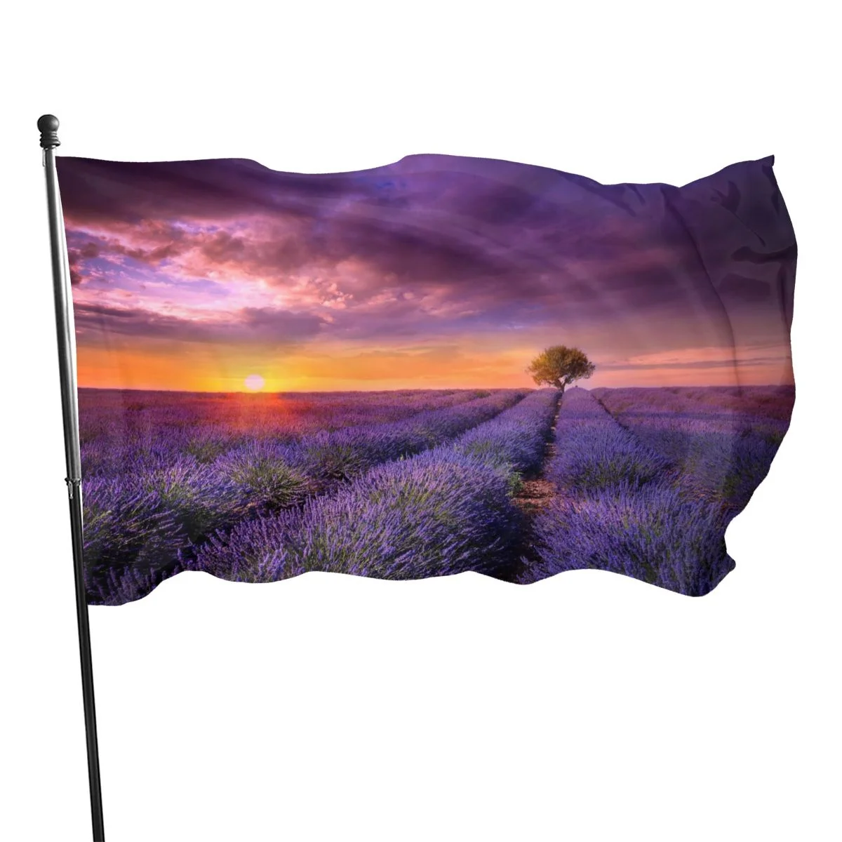 

Lavender Flowers Sunrise Flower Purple Flower Flag 3x5 Ft