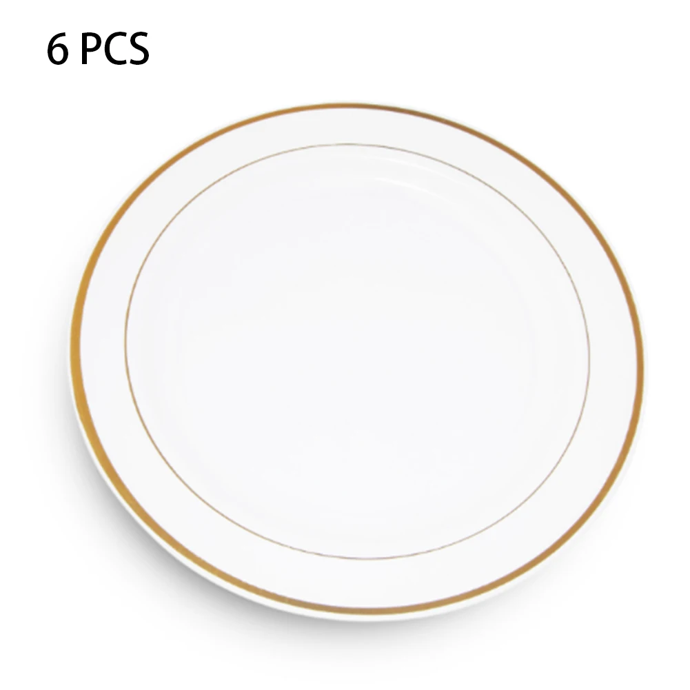 Plato nórdico de imitación de cerámica para fiestas, plato de 6 piezas para cena, postre, ensalada, hogar, cocina