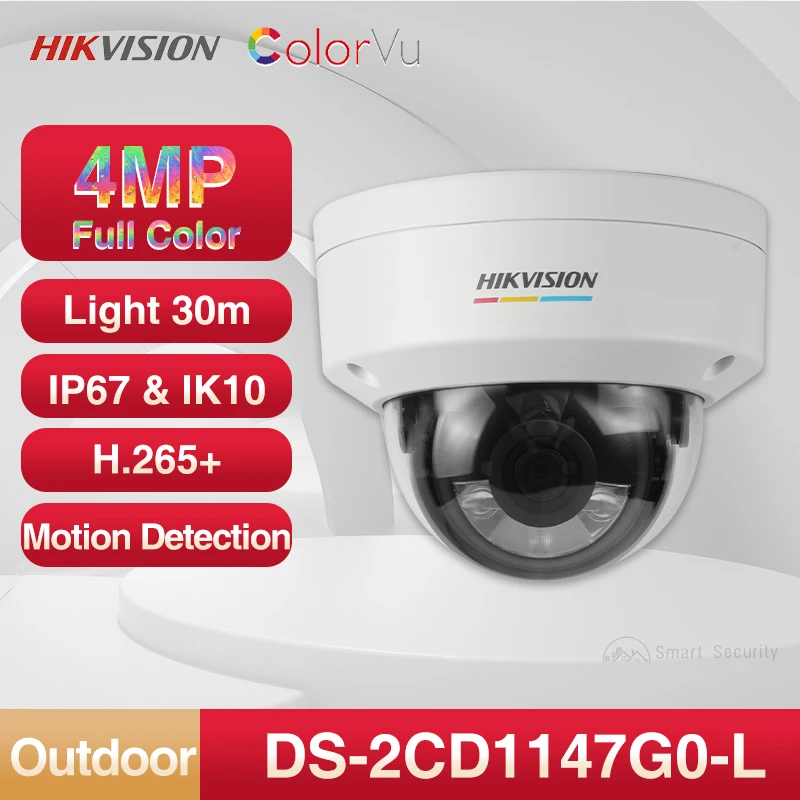 4mp Full Color Night Vision Dome Ip Camera Home Outdoor Wate