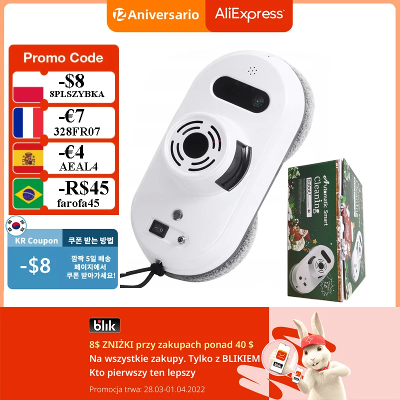 

Phoreal Robotic Window Cleaner Glass Wiper For Washing Windows Remote Controller Electric Robot Cleaner Christmas Gift