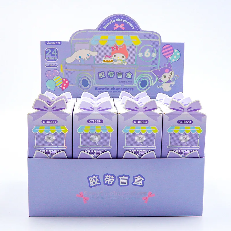 

24 шт., детские наклейки Sanrio Kuromi в виде руководства