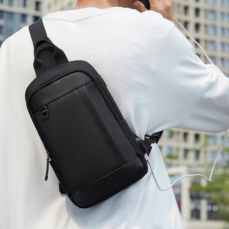 

Male Women Nylon Waist Packs Sling Bag Crossbody Outdoor Sport Shoulder Chest Daily Picnic Canvas Messenger Bag Bolsa