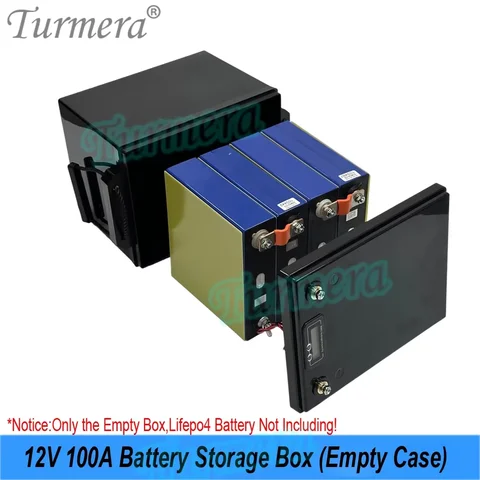 Turmera 12V 100A Пустой аккумуляторный блок Diy Kits Busbar 12,8V 100A BMS для 4S CATL 3,2V 120Ah Lifepo4 Батарея Замена свинцово-кислотного использования