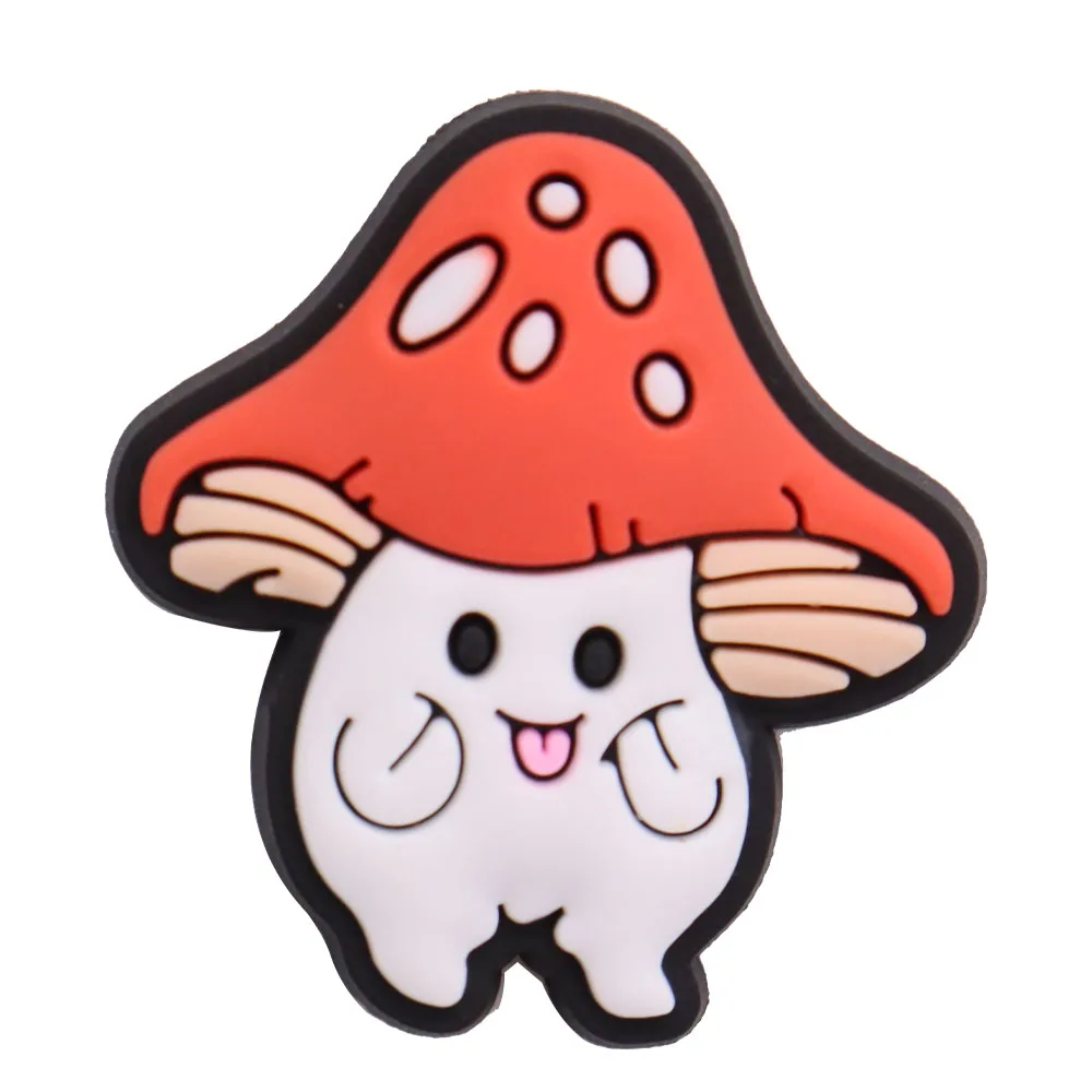 

1pcs Random Cookie Animals Mushroom Shoes Accessories Garden Shoe Decorations For Croc Jibz Charm Party Presents