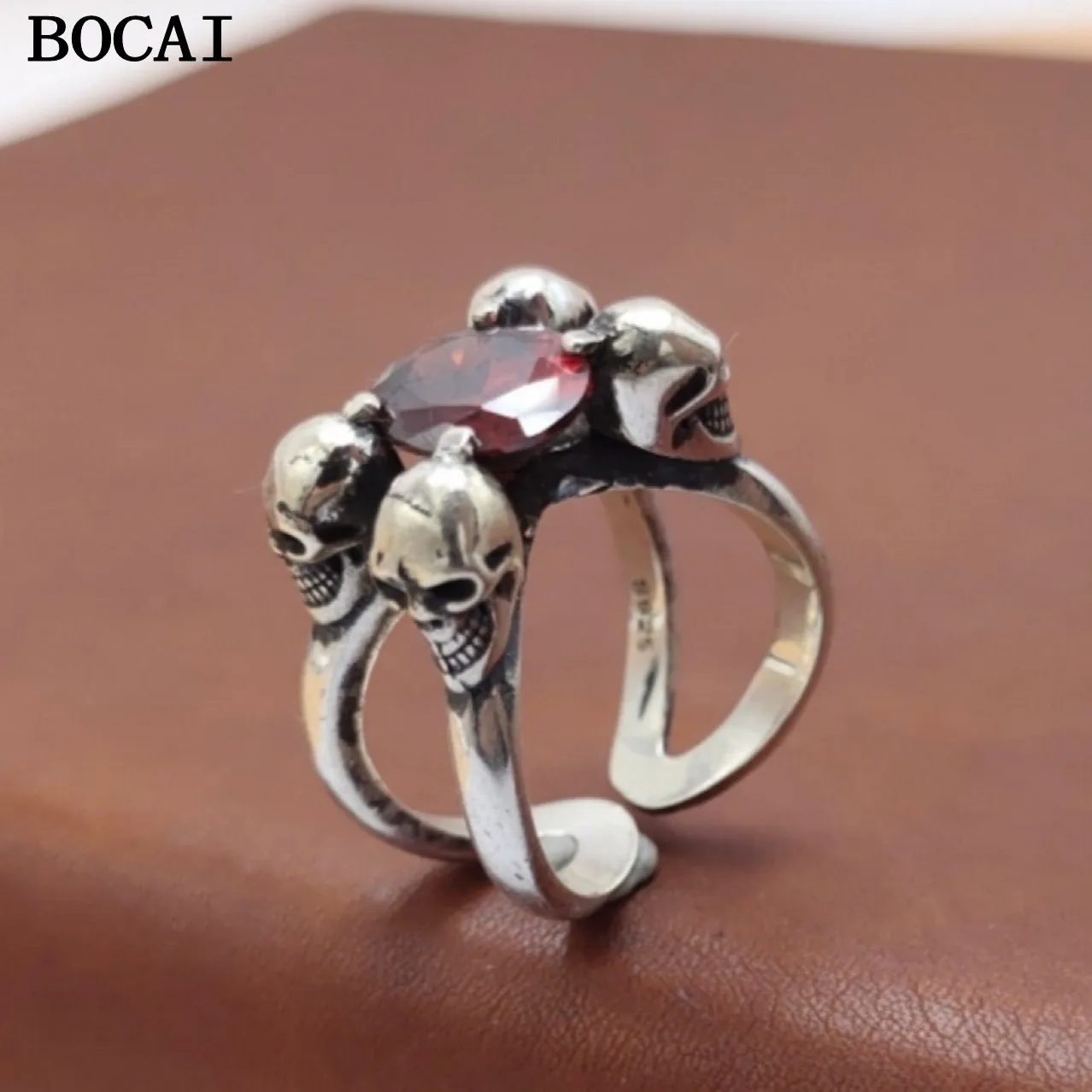 BOCAI S925 Стерлингового Серебра Ниша Легкое Роскошное Индивидуальное Кольцо с