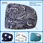 Унисекс Мультяшные животные с принтом головные уборы для медсестер для женщин уход за питомцами косметолог аптека шапочка s для мужчин больница врач хирургическая шапочка