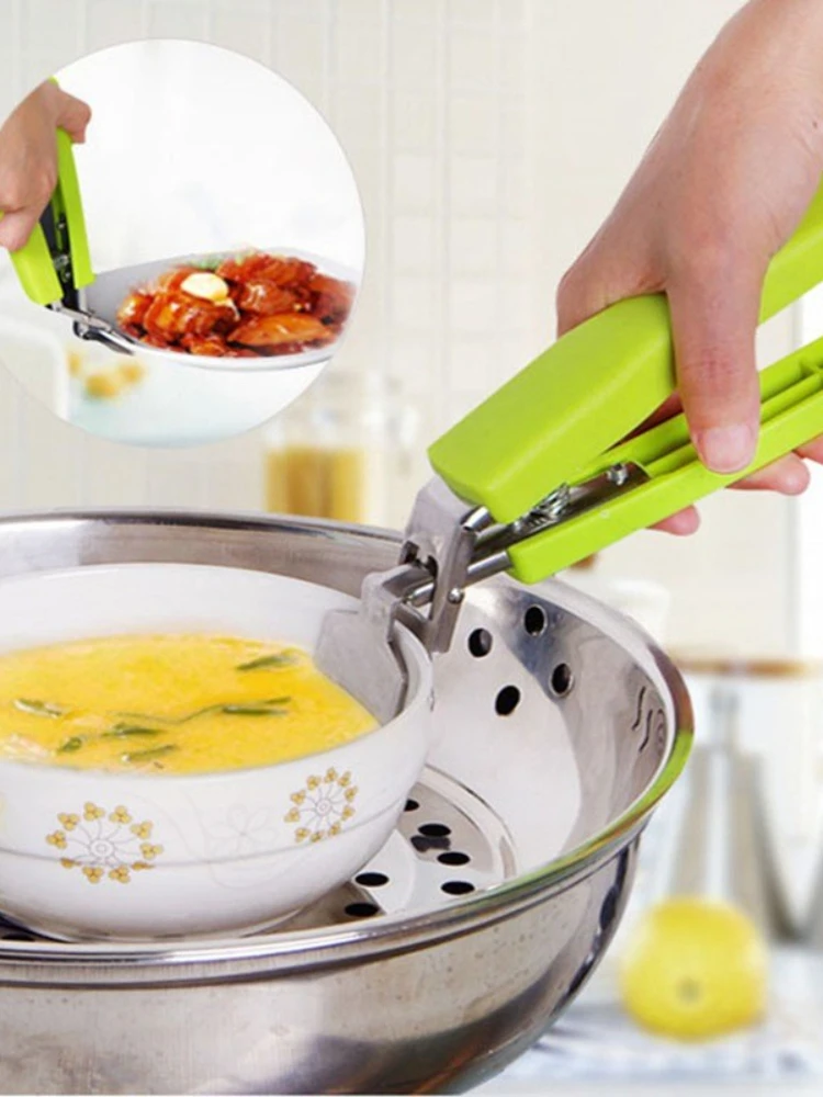 

Anti-scald Clamp Bowl Clamp High Temperature Resistant Non-slip Crockery Clamp Stainless Steel Tray Clamp Kitchen Bowl Set