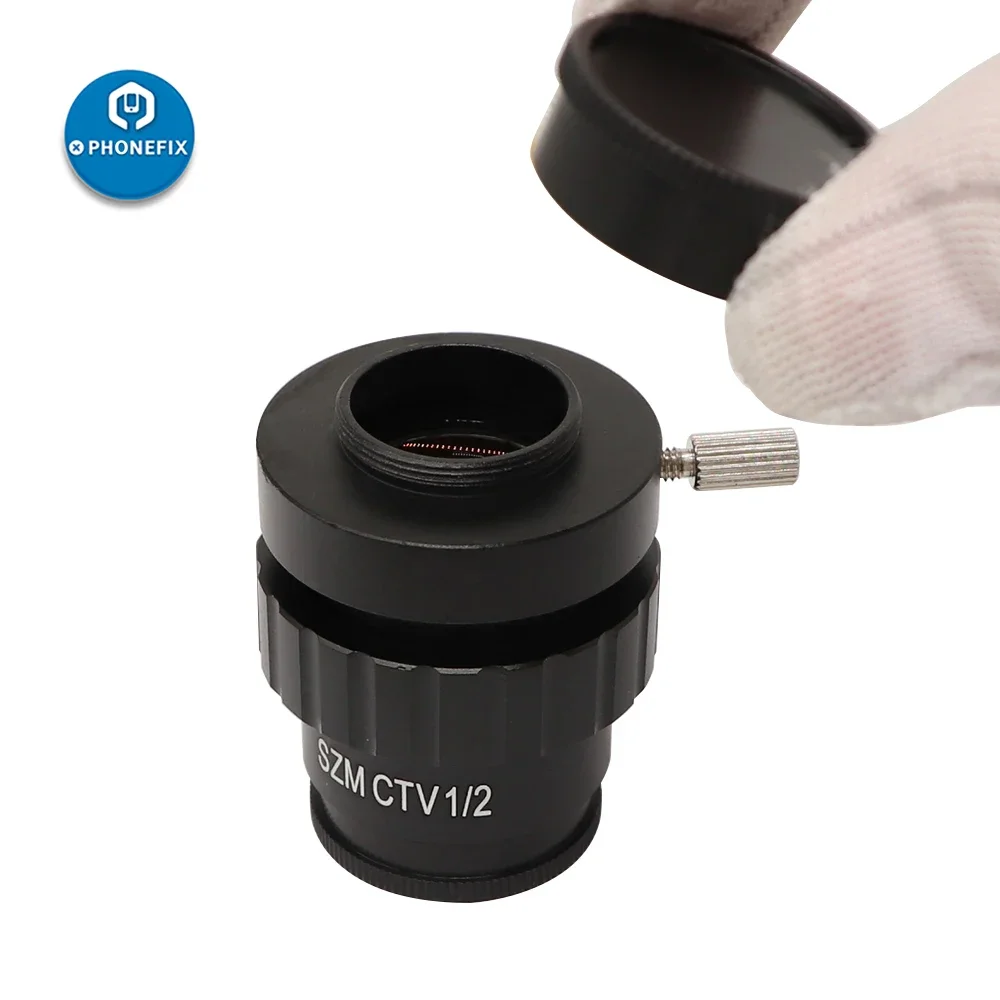 Универсальный SZM CTV 1/2 1/3 1X C-Mount адаптер для объектива промышленный тринокулярный