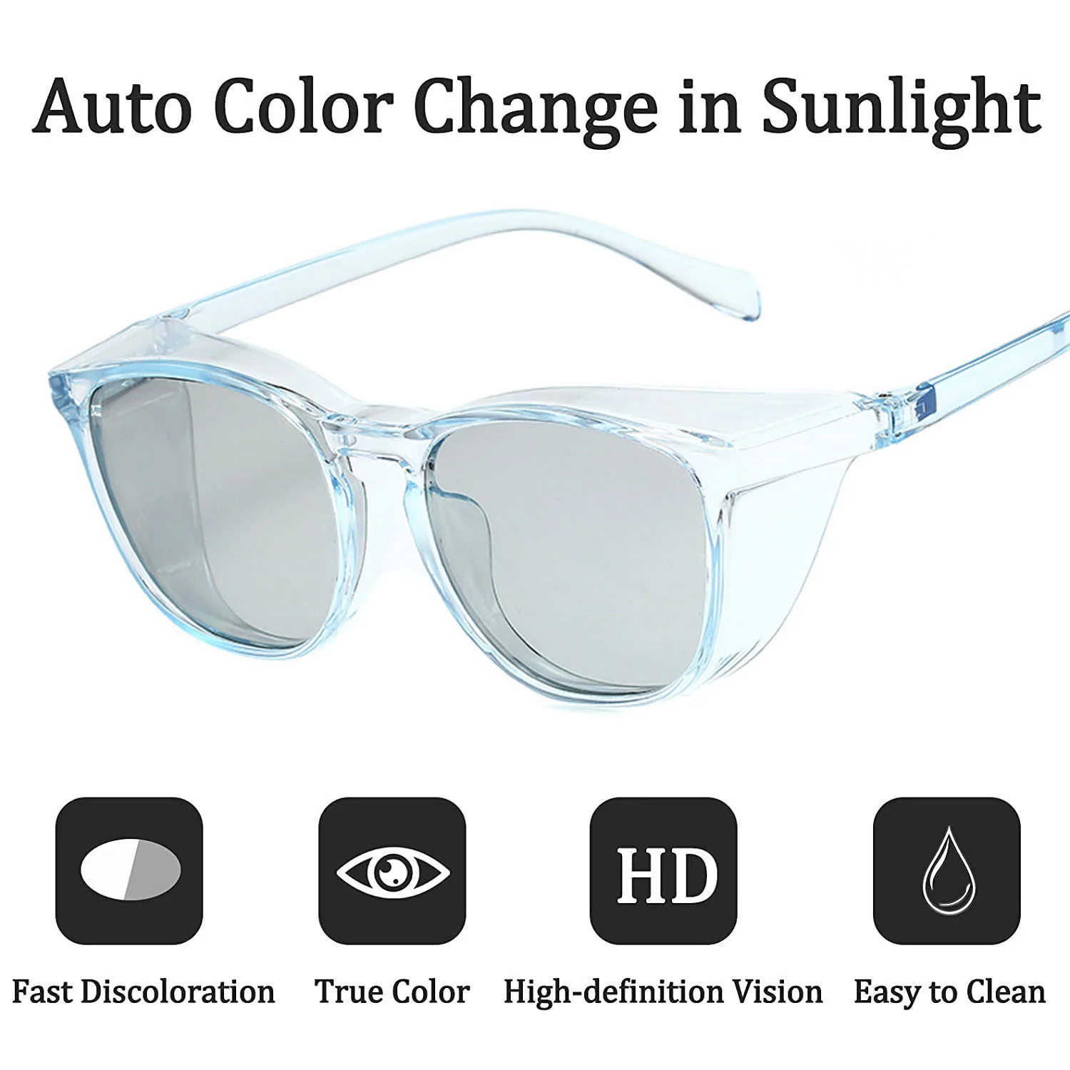 Nuevo TR90 polarizado decoloración gafas Anti-alergia al polen resistente al viento gafas UV400 protección lentes de sol para Dama de los hombres