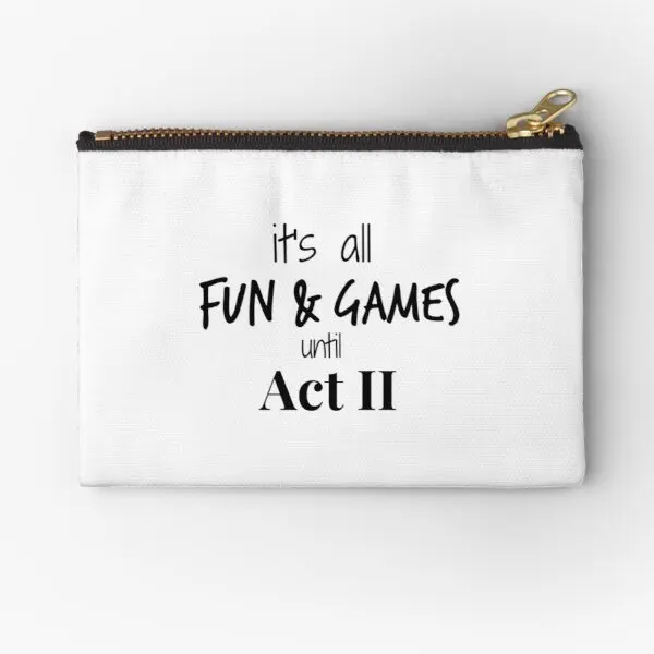 

Act 2 Gets Real Zipper Pouches Money Bag Cosmetic Small Men Pocket Pure Women Wallet Coin Panties Packaging Storage Underwear
