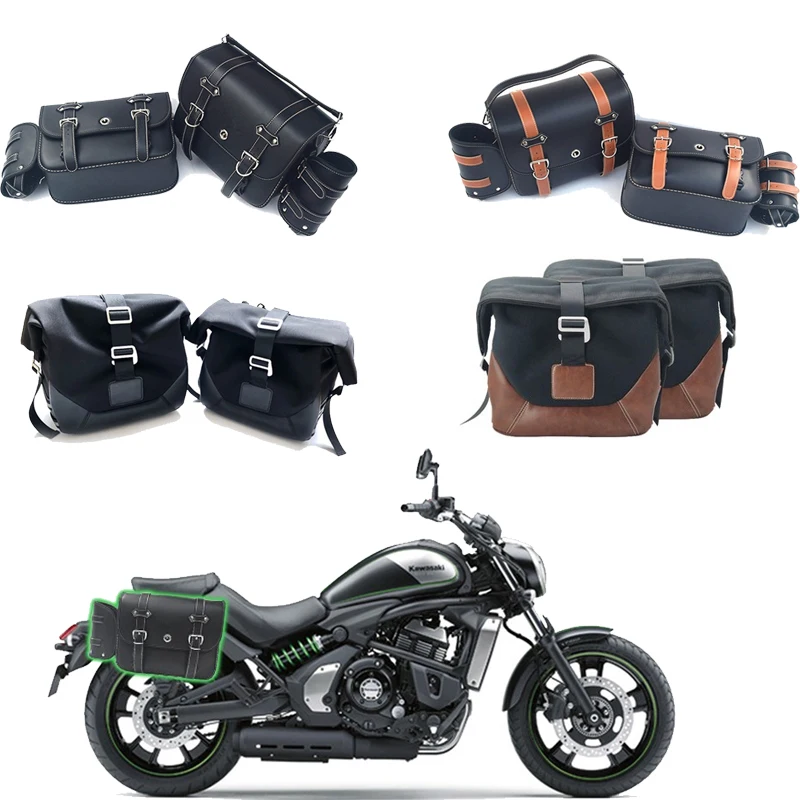 

Suitable For Kawasaki Vulcans 650 Motorcycle Bag Motocross Sidebag With Bracket Modified Side Package Motorcycle Accessories