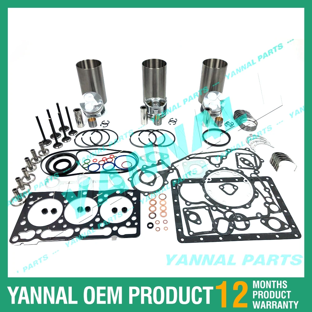 

Overhaul Rebuild Kit for D1105 IDI 3 cylinder Kubota Engine