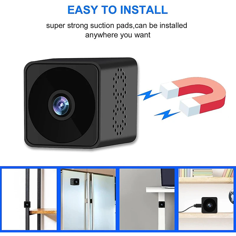 

1pc 1080p Monitor With Magnetic Bracket Wireless Wifi Recorder Motion Detection Infrared Night Camcorders Camera