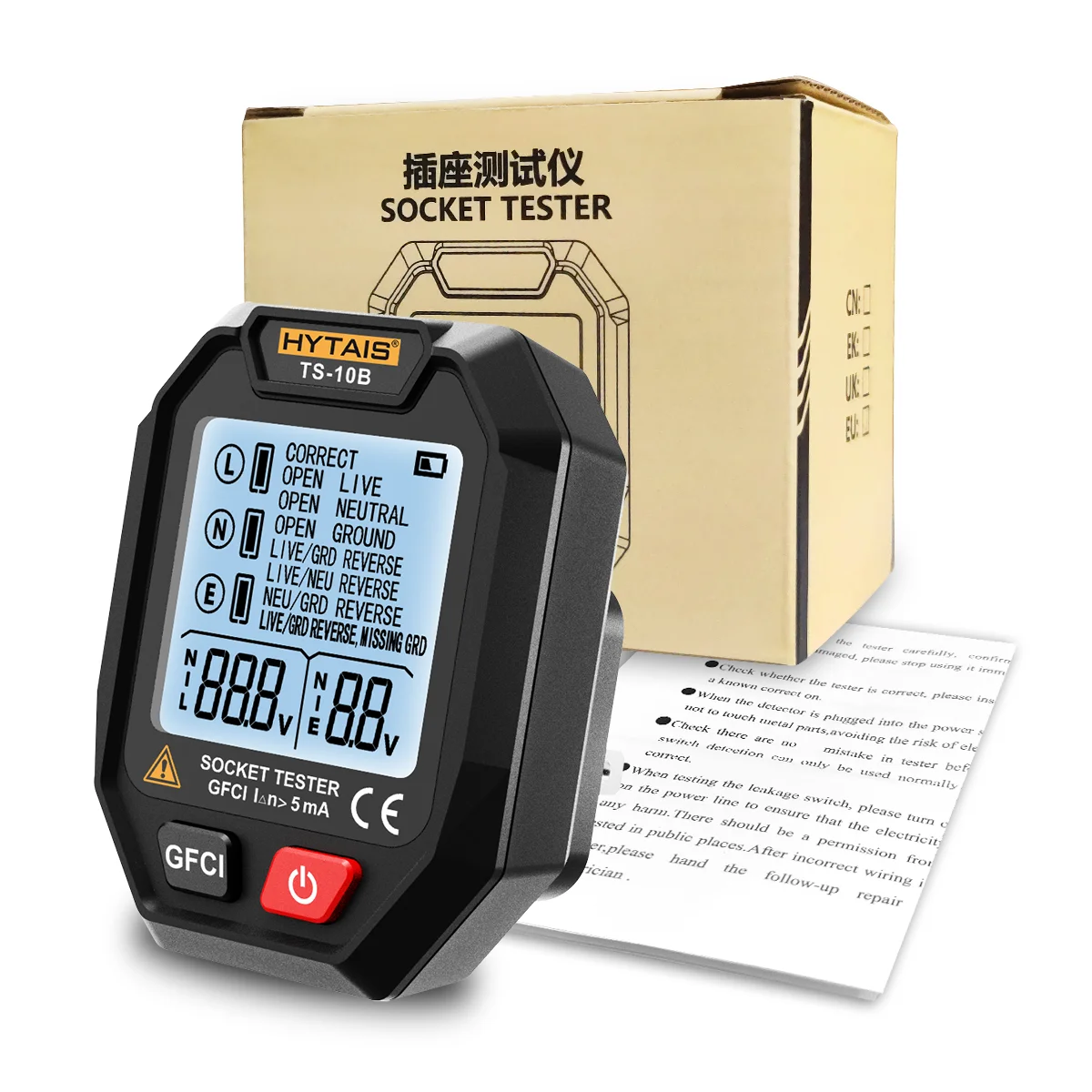 

HYTAIS Цифровой тестер розеток