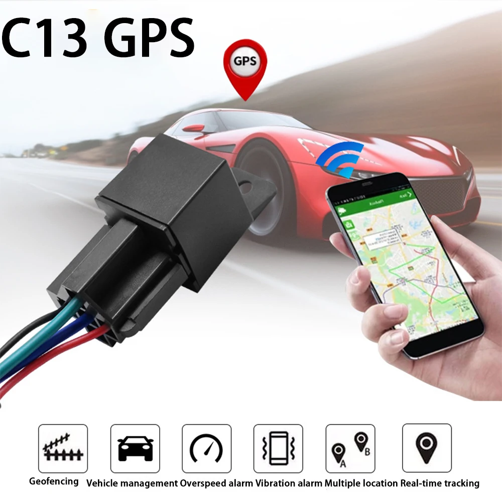 C13 Car Locator Children's Anti-loss Spare Track Playback Car GPS Tracker Children's Anti-loss GPS Locator/Remote Alarm