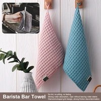 3030cm waffle weave hand towel premium microfiber kitchen dish towel super absorbent quick drying lint free hand towel for bar