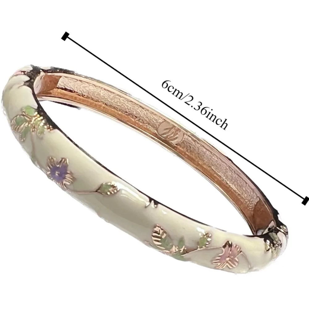 Эмалированный браслет традиционный китайский пион филигранный Цветочный