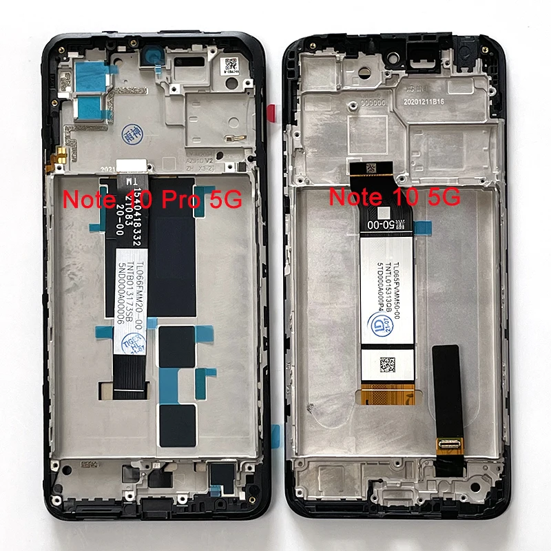 

IPS Original For Xiaomi Redmi Note 10 5G M2103K19G LCD Display Screen Touch Panel Digitizer For Redmi Note 10 Pro (China) Frame