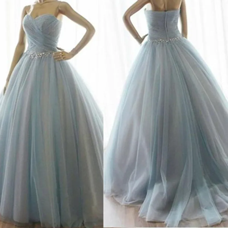 

2022 Quinceanera Dresses Sweetheart Beaded Sash Vestidos De 15 Años Cocktail Party Bride Gowns Zipper Back Long Tulle Prom
