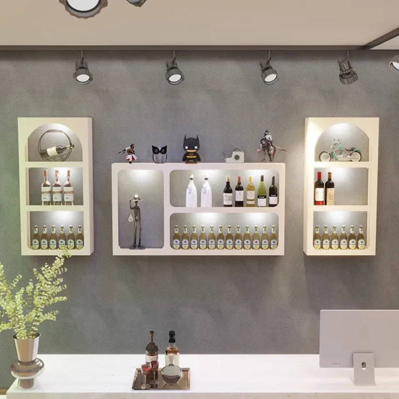 Винтажный шкаф для барной мебели Современная Вертикальная квадратная узкая