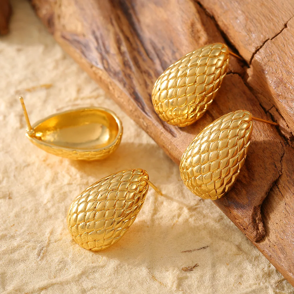 Liora креативные медные висячие серьги в форме семян для женщин золотые массивные с