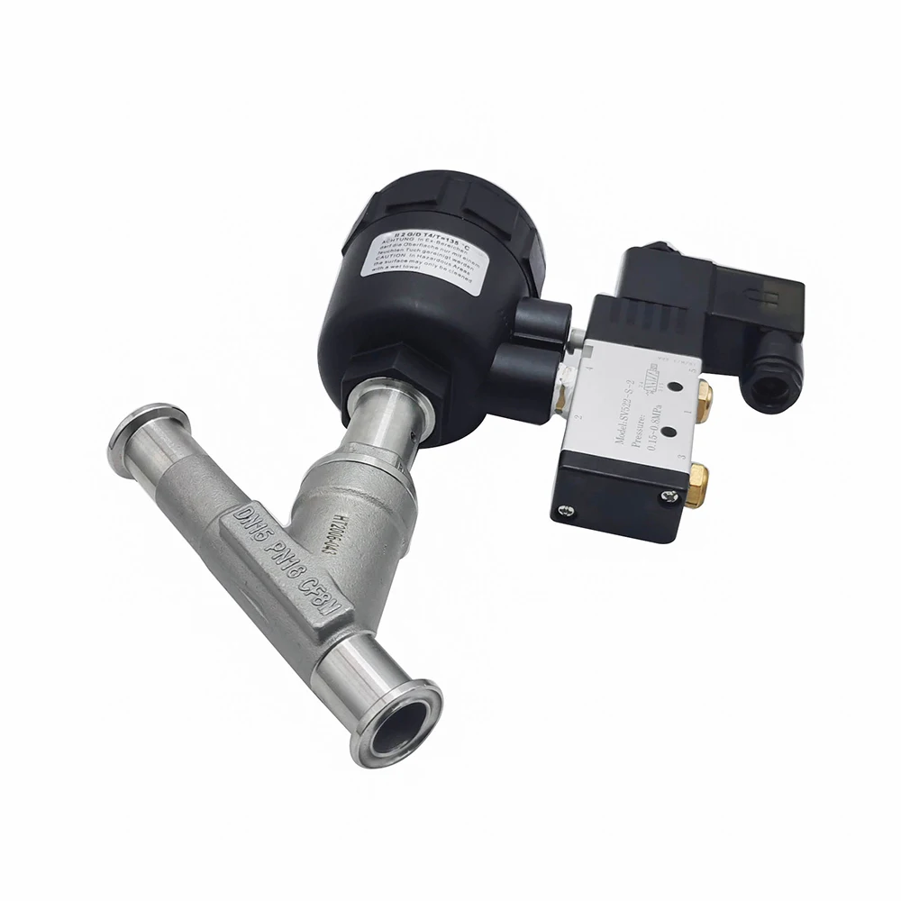 

Stainless Steel Ends Angle Seat Valve with Plastic Pneumatic Actuator