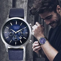 watches men 2022 steel business date clock casual leather quartz mens watch business male sport waterproof watchwrist with gift